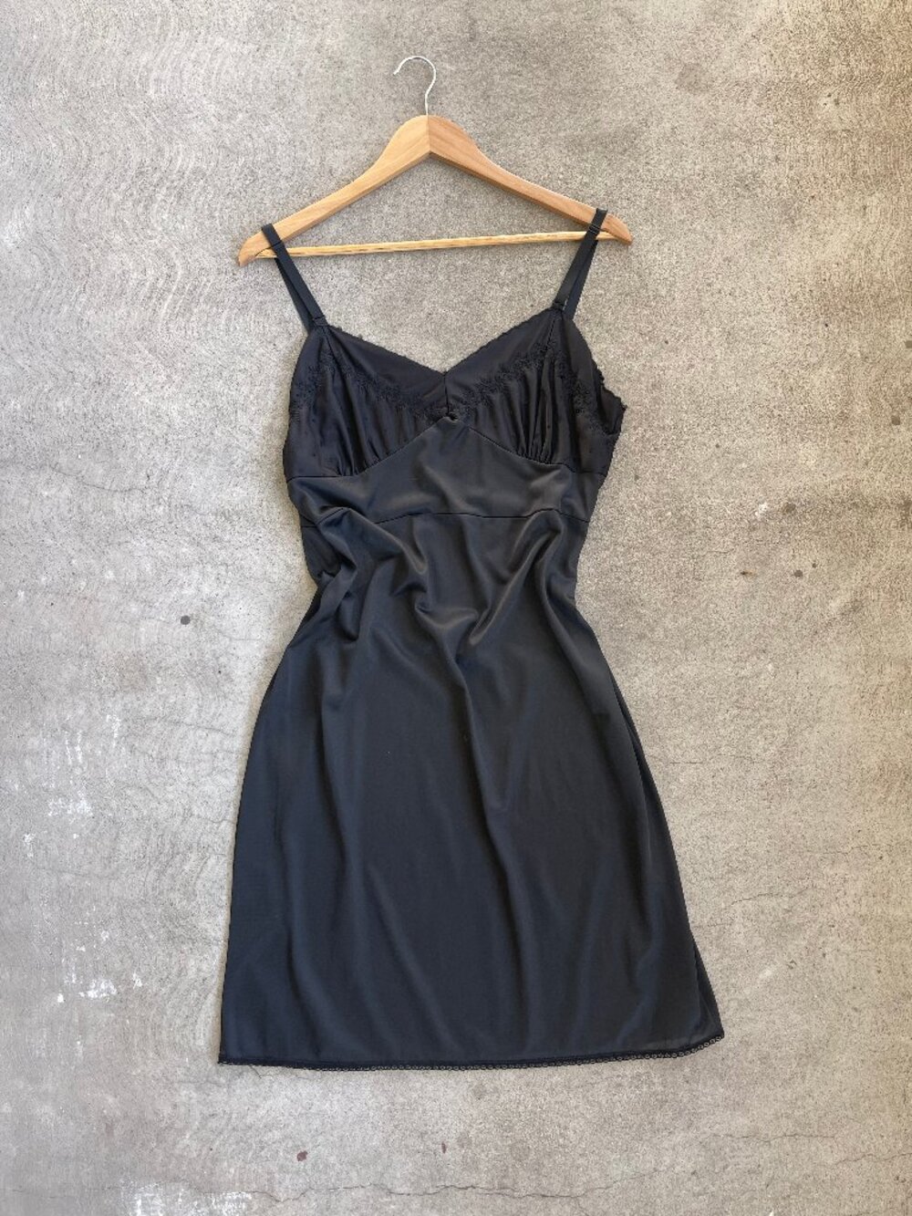 Vintage Slip Dress BLACK - M